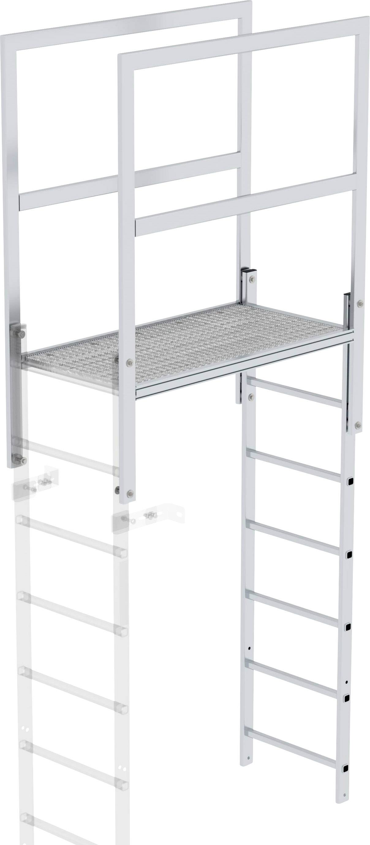 MUNK Günzburger Steigtechnik 62183 Aluminium Überstieg Montage mit Werkzeug