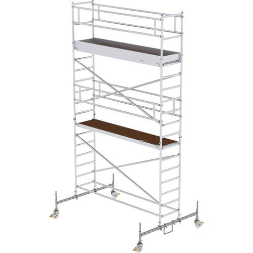 MUNK Günzburger Steigtechnik 156445 Aluminium Rollgerüst Montage ohne Werkzeug Arbeitshöhe (max.): 6.5 m