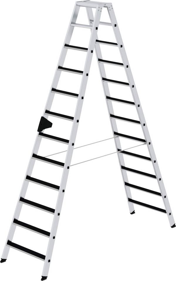 Stufen-Stehleiter CLIP-STEP beidseitig begehbar geriffelt 2 x 12 Stufen. MUNK GmbH 11122149