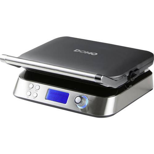 DOMO DO9219W Waffeleisen mit Display, klappbar Edelstahl
