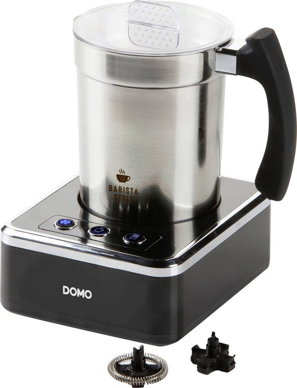 DOMO  DO717MF Milchaufschäumer Edelstahl, Schwarz 650 W