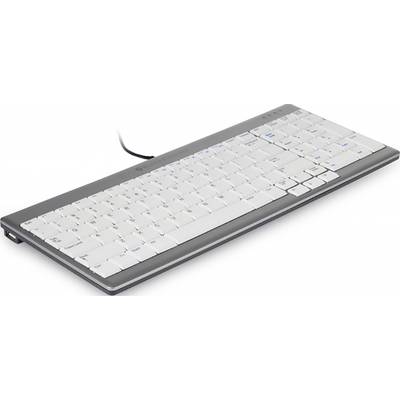 BakkerElkhuizen Ultra 960 Compact Kabelgebunden Tastatur Deutsch, QWERTZ, Windows® Weiß  