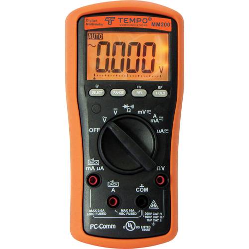 Tempo Communications MM200 Hand-Multimeter digital CAT IV 300 V Anzeige (Counts): 6000