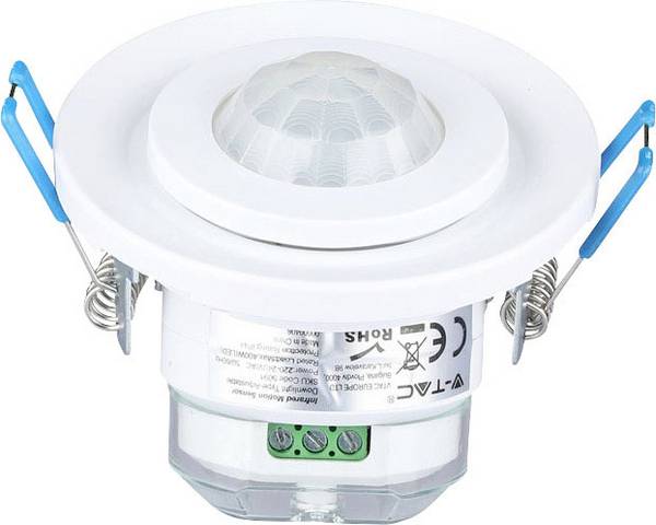 V-TAC 5091 Unterputz Bewegungsmelder 360 ° Weiß IP20