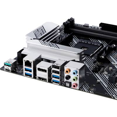 Ein Computer-Motherboard mit mehreren USB-Anschlüssen, HDMI-Ports und Audio-Buchsen, geeignet für den Bau oder die Aufrüstung eines PCs.