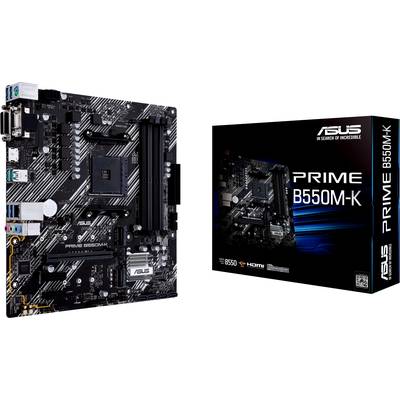 Asus PRIME B550M-K Mainboard Sockel (PC) AMD AM4 Formfaktor (Details) Micro-ATX Mainboard-Chipsatz AMD® B550