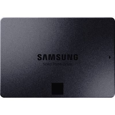 Externe Samsung Solid State Drive in dunklem Gehäuse, Vorderansicht mit Logo.