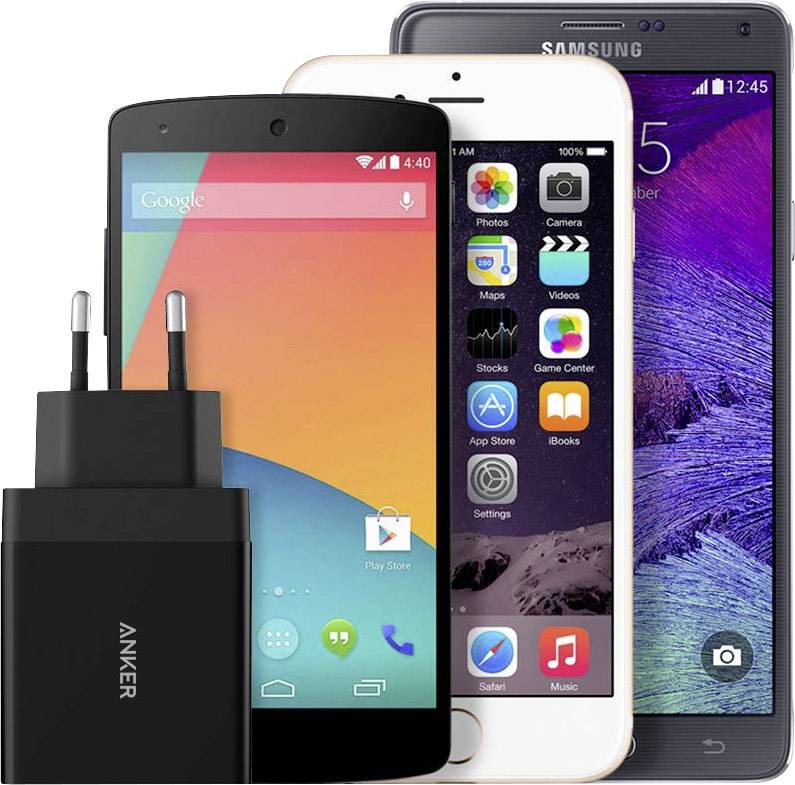 Anker PowerIQ 2port USB Ladegerät 24 W USB PoweriQ Schwarz Steckdose Schnellladegerät-4