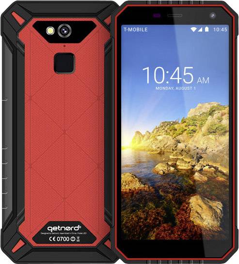 Getnord Leo Dual-SIM Smartphone 64 GB 5.72 Zoll (14.5 cm) Dual-SIM Android™ 8.1 Oreo Schwarz/Rot