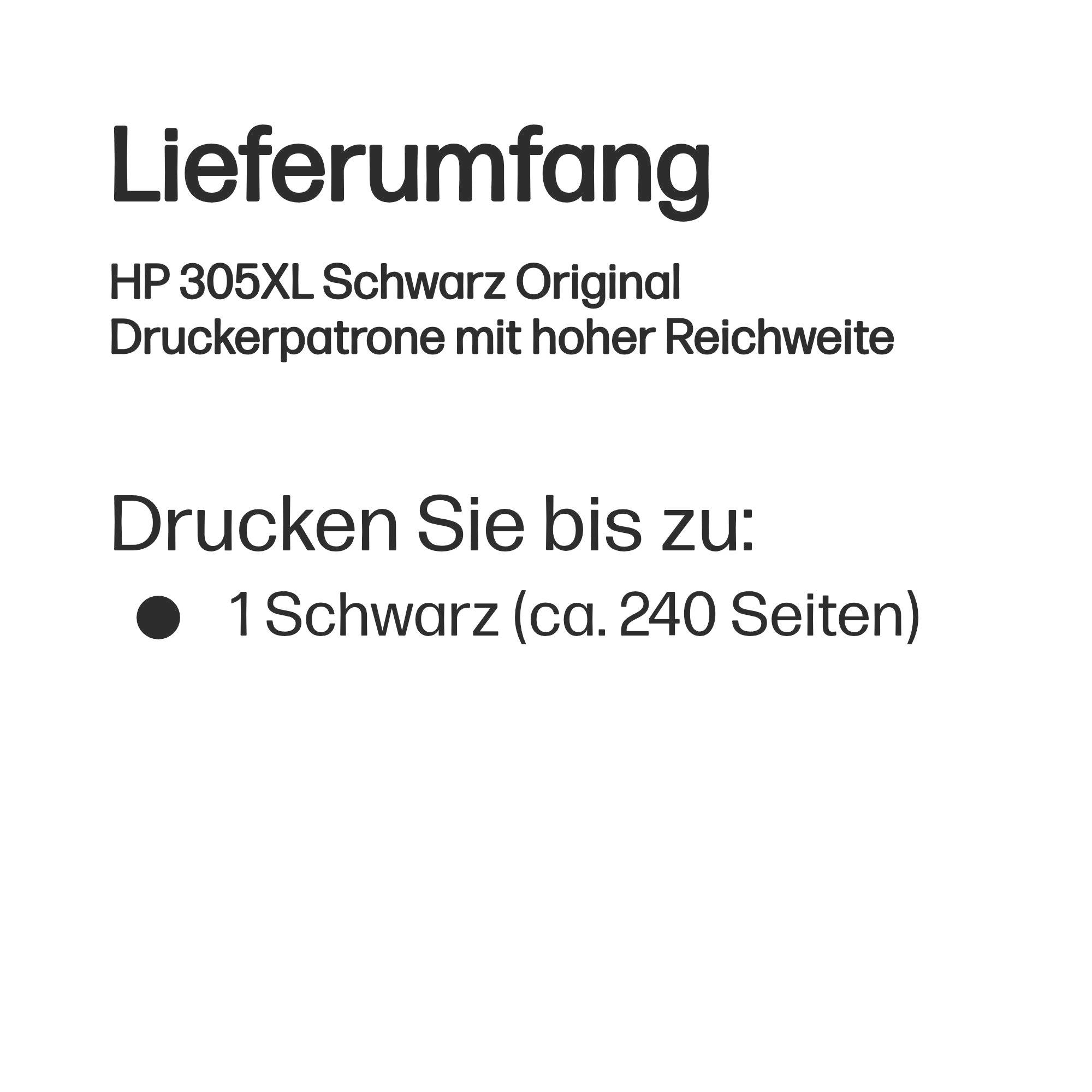 HP Druckerpatrone 305XL Original Schwarz 3YM62AE-1