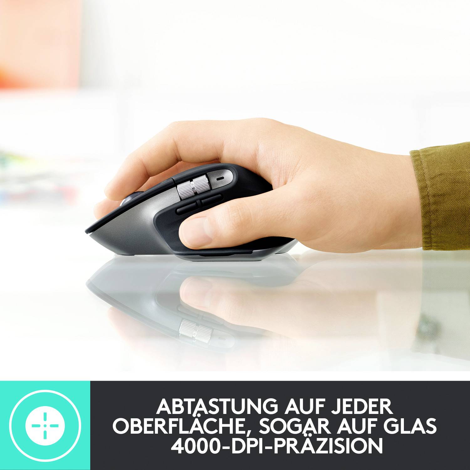 Logitech MX Master 3 Mac Version Ergonomische Maus Bluetooth®, Funk Optisch Graphit 7 Tasten 4000 dpi Ergonomisch, Wiede-8