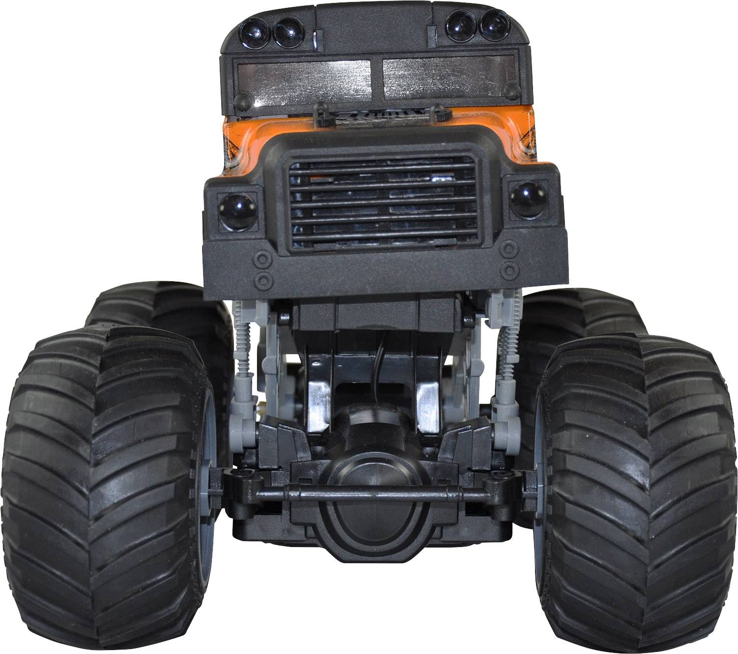 Amewi Crazy SchoolBus Orange 1:16 RC Einsteiger Modellauto Elektro Monstertruck 100% RtR 2,4 GHz inkl. Akku, Ladegerät u-2
