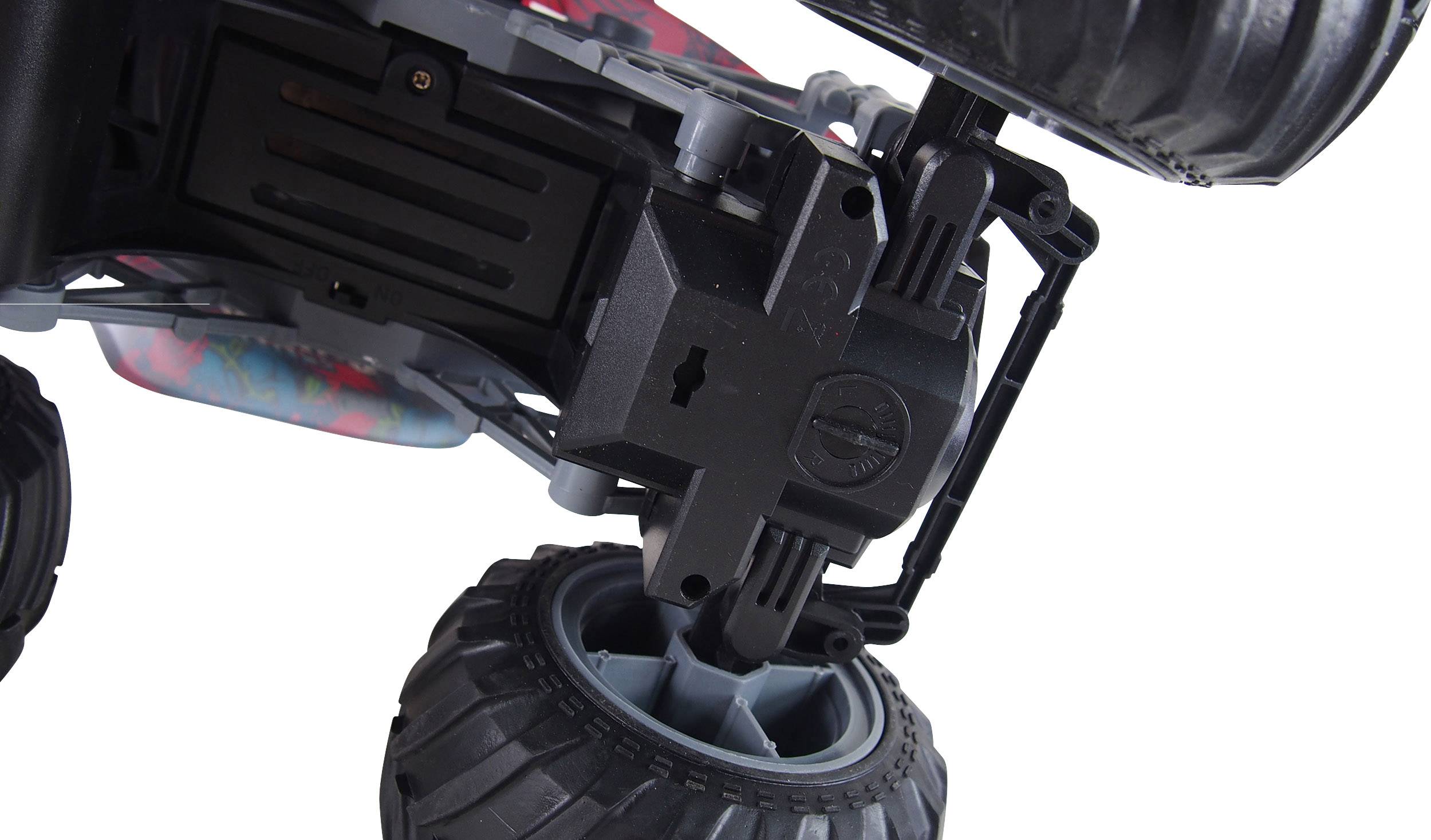 Amewi Crazy Hot Rod Schwarz 1:16 RC Einsteiger Modellauto Elektro Monstertruck 100% RtR 2,4 GHz inkl. Akku, Ladegerät un-1