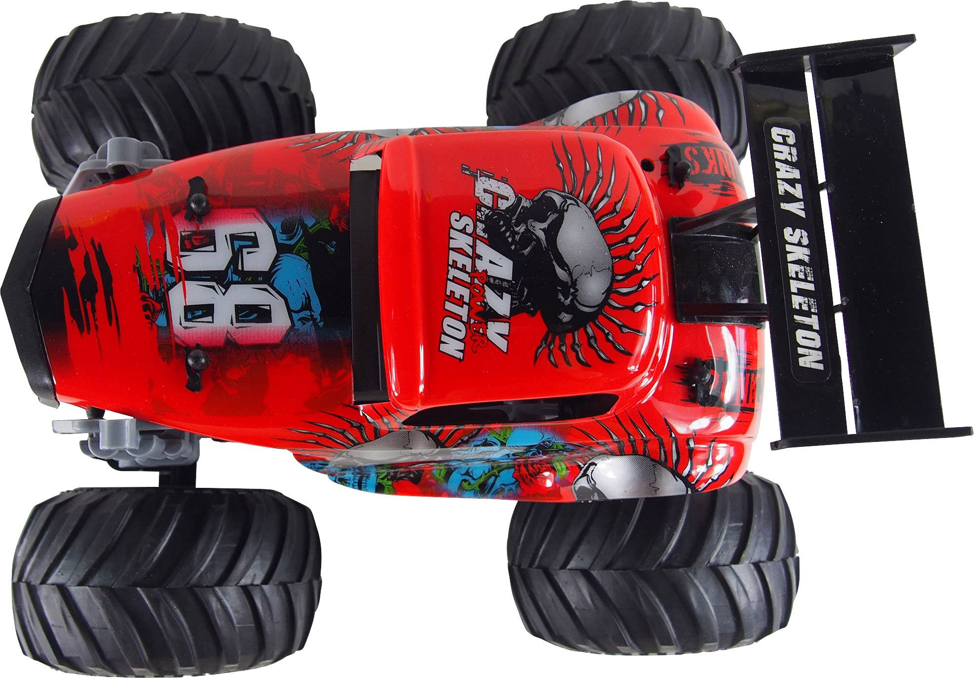 Amewi Crazy Hot Rod Schwarz 1:16 RC Einsteiger Modellauto Elektro Monstertruck 100% RtR 2,4 GHz inkl. Akku, Ladegerät un-3