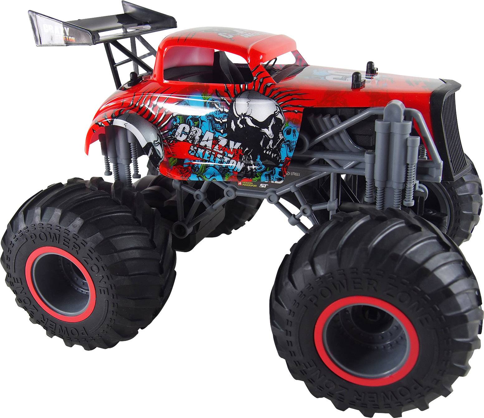 Amewi Crazy Hot Rod Schwarz 1:16 RC Einsteiger Modellauto Elektro Monstertruck 100% RtR 2,4 GHz inkl. Akku, Ladegerät un-4