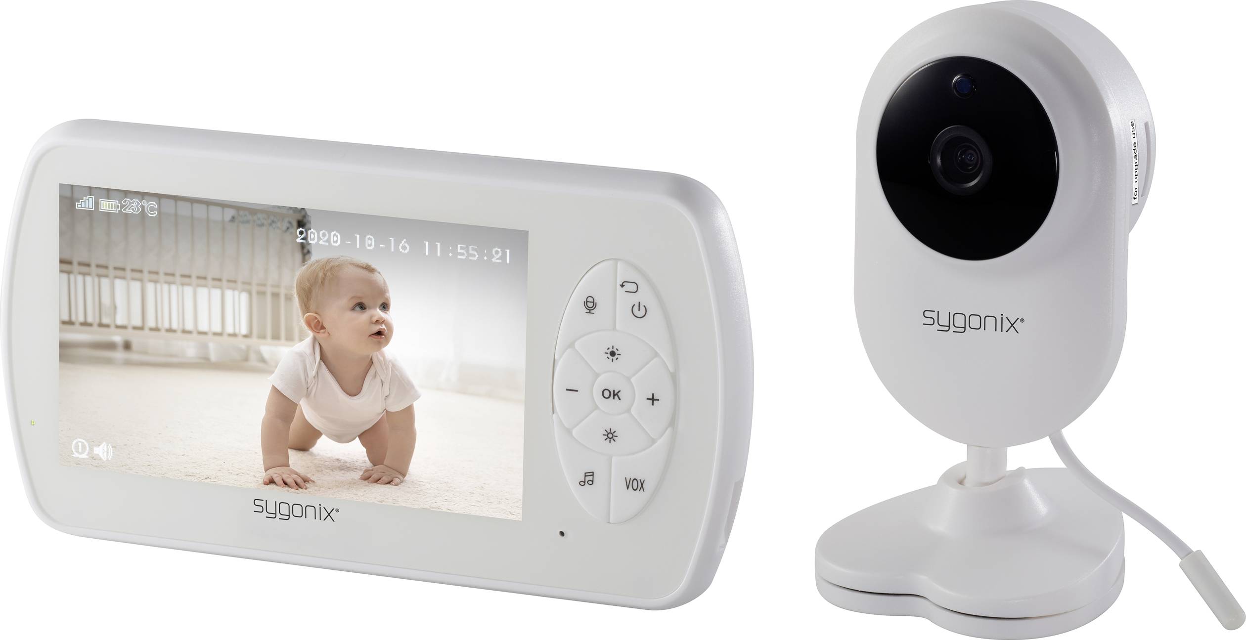 SYGONIX HD Baby Monitor SY-4548738 Babyphone mit Kamera Kabellos 2.4 GHz