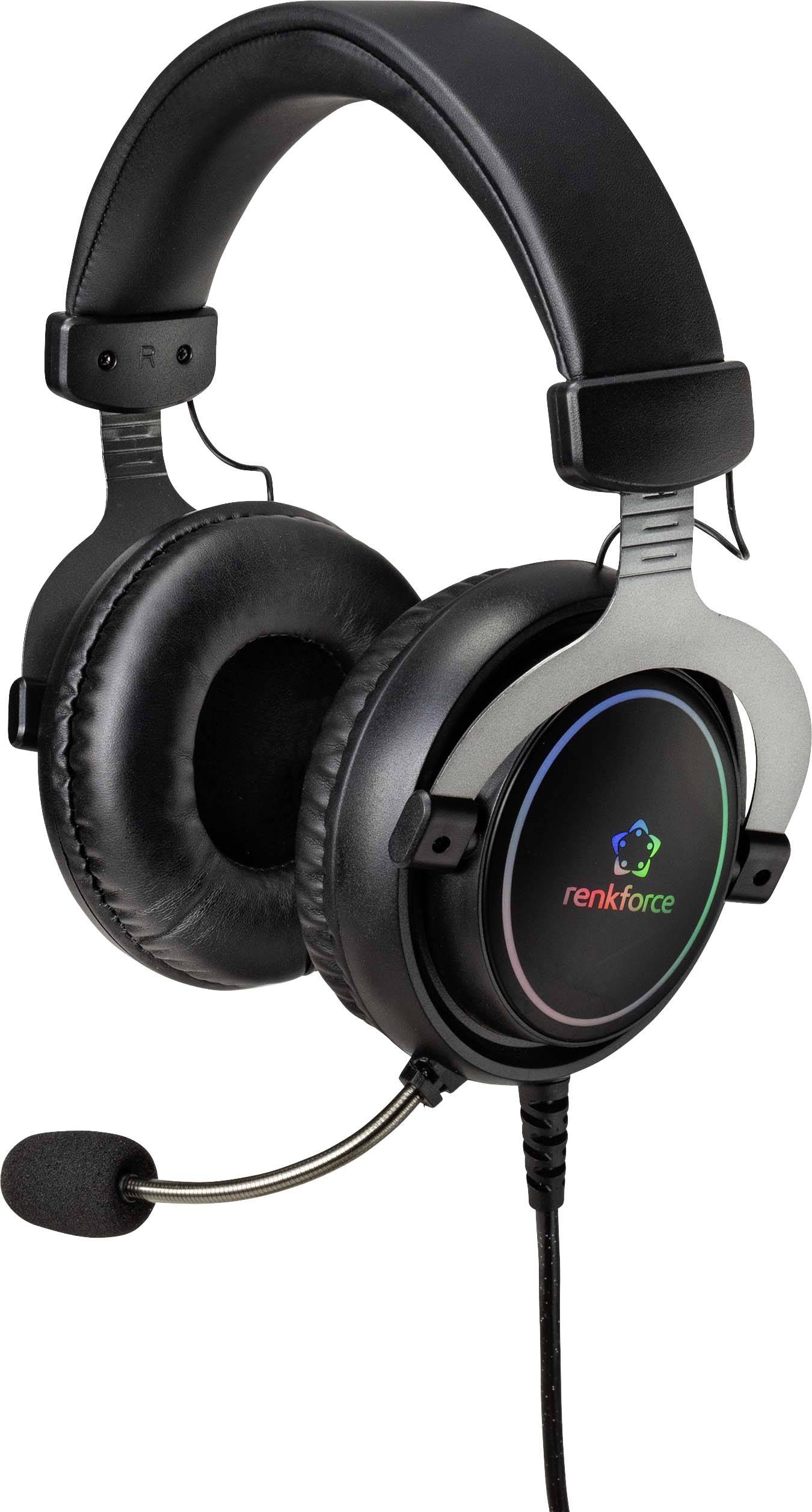 RENKFORCE RF-GH-300 Gaming Headset USB schnurgebunden Over Ear Schwarz