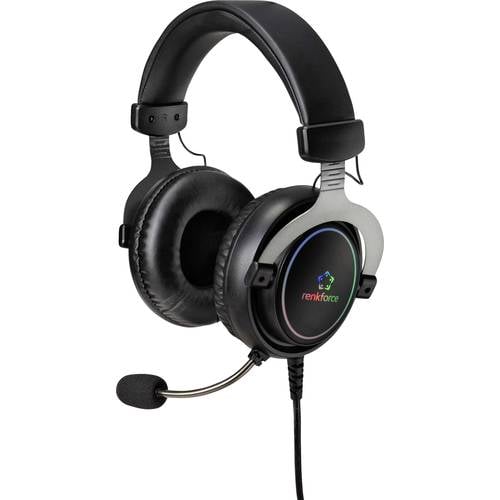Thumbnail - Renkforce RF-GH-300 Over Ear Headset kabelgebunden 7.1 Surround Schwarz Mikrofon-Stummschaltung, Lautstärkeregelung Gami...