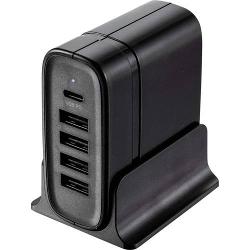 VOLTCRAFT UC-5ACX001 USB Ladegerät 41.5 W 4x USB-A, 1x USB-C® USB PD Schwarz Innenbereich USB Power Delivery (USB-PD)