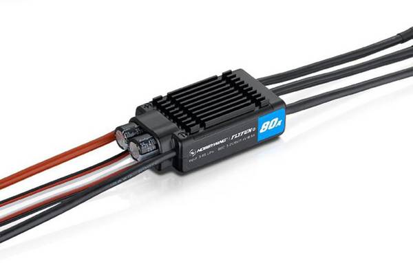 Hobbywing Hobbywing Regler FlyFun V5 80A 3-6S 8A BEC Flugmodell Brushless Flugregler Belastbarkeit (max. A): 80 A