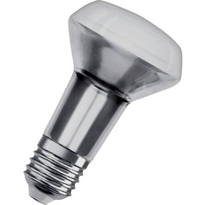 Eine silberne LED-Glühbirne mit E27-Sockel in seitlicher Ansicht. Ideal für energieeffiziente Beleuchtung.