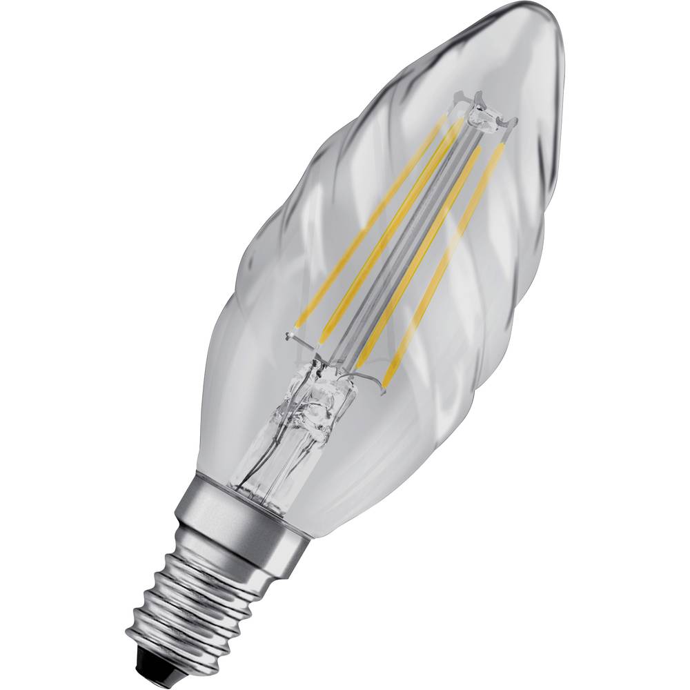 OSRAM LED-lamp Energielabel A++ (A++ E) E14 Gedraaide kaars 4 W = 40 W Warmwit (Ø x l) 35 mm x 100 m