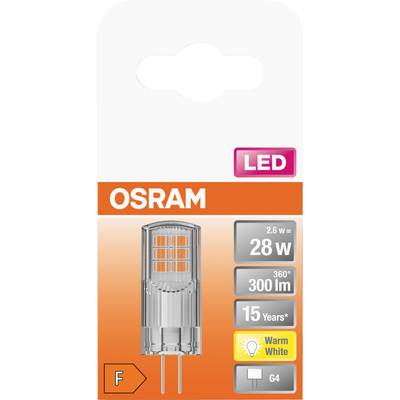 OSRAM LED Lampe Parathom PIN 12V 30 2.6W G4 klar warmweiss wie 30W