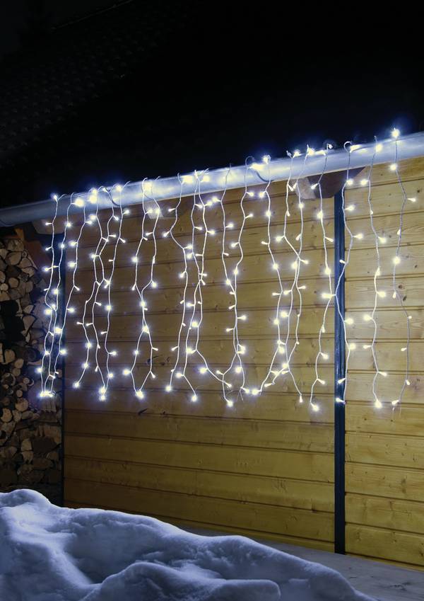 Hellum LED Lichtervorhang-System-Erweiterung     Warmweiß