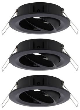 Paulmann 92487 EBL Choose Einbauring 3er Set    10 W Schwarz (matt)