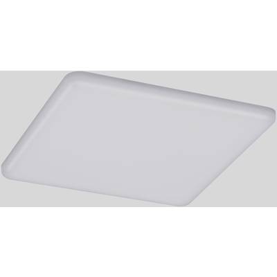 Quadratische LED-Deckenleuchte mit weißem, mattem Finish. Geeignet für moderne Wohn- oder Büroräume.