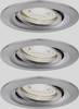 Paulmann 94295 EBL Nova mini Coin LED-Einbauleuchte 3er Set LED-Modul LED 4 W Eisen