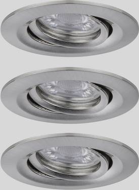 Paulmann 92973 EBL Nova mini Plus Coin LED-Einbauleuchte 3er Set  LED LED 4.20 W Eisen