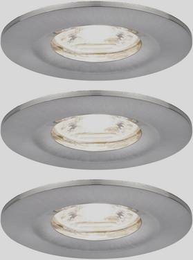Paulmann 94301 EBL Nova mini Coin LED-Einbauleuchte 3er Set  LED-Modul LED fest eingebaut 4 W Eisen