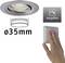 'Hand dimmt LED-Einbaustrahler mit EasyDim-Technologie, Ø 35 mm.'