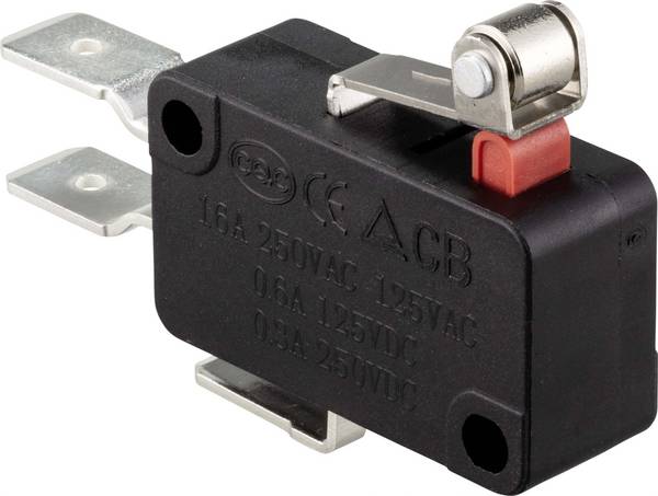 TRU COMPONENTS TC-9122136 Mikroschalter 250 V/AC 16 A 1 x Ein/(Ein) tastend 1 St.