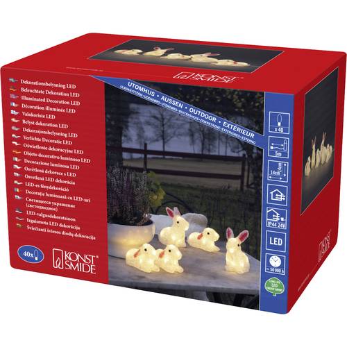 Thumbnail - Konstsmide 6289-103 Acryl-Figur EEK: F (A - G) Hasen Warmweiß LED Klar