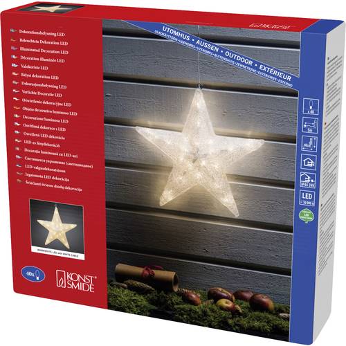 Konstsmide 4483-103 Acryl-Figur EEK: F (A - G) Stern Warmweiß LED Klar