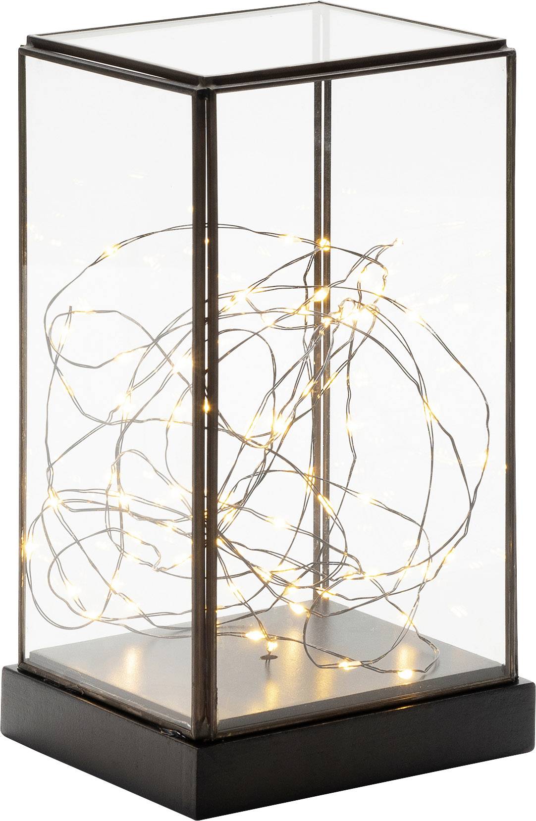Konstsmide 1818-870 LED-Laterne Sterne LED Schwarz mit Schalter, Timer