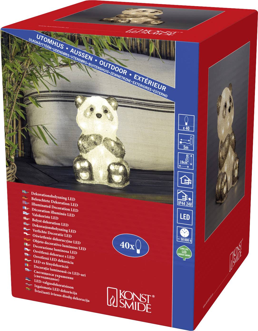 Konstsmide 6284-103 Acryl-Figur EEK: F (A - G) Pandabär Warmweiß LED Klar