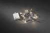 Konstsmide 3724-103 Mini-Lichterkette Außen batteriebetrieben Anzahl Leuchtmittel 20 LED Warmweiß Beleuchtete Länge: 1.9 m Timer, mit Schalter, mit Dämmerungssensor