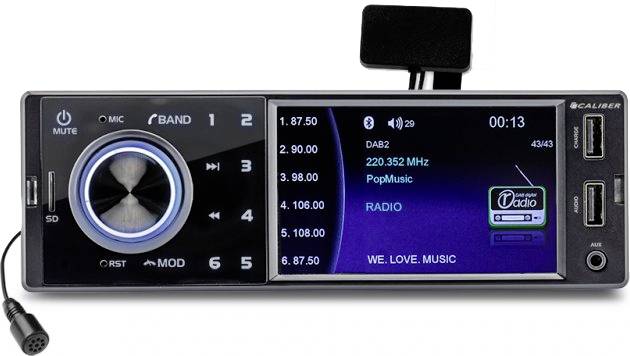 CALIBER Audio Technology RMD402DAB-BT Autoradio DAB+ Tuner, Bluetooth®-Freisprecheinrichtung