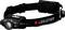 Schwarze LED-Stirnlampe mit Logo 'LEDLENSER' auf dem Band, geeignet für Outdoor-Aktivitäten. Verstellbarer Gurt und fokussierbare Linse.