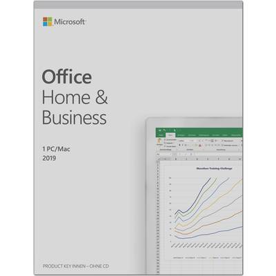 Microsoft Home and Business 2019 Vollversion, 1 Lizenz Windows, Mac Office-Paket