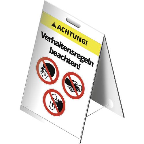 Cimco Cimco Werkzeuge 182808 Warnaufsteller Verhaltensregeln beachten! 1 St.