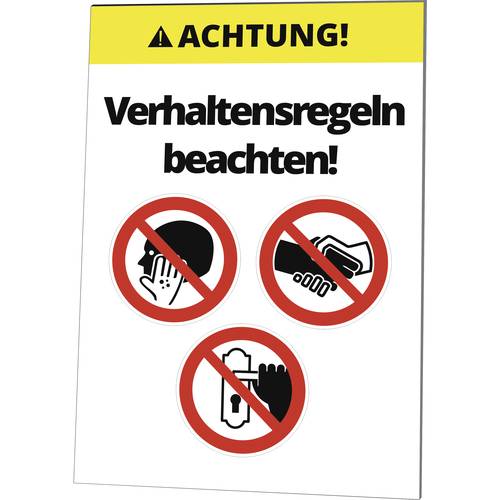 Cimco Cimco Werkzeuge 182818 Warnaufsteller Verhaltensregeln beachten! 1 St.