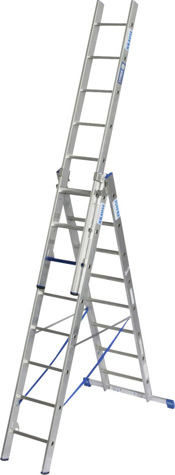 Krause 131669 131669 Aluminium Multifunktionsleiter inkl. Traverse Arbeitshöhe (max.): 7.50 m 25.5 kg