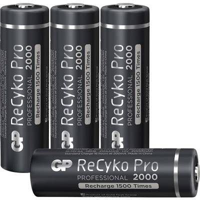 GP Batteries ReCyko+Pro HR06 Mignon (AA)-Akku NiMH 2000 mAh 1.2 V 4 St.