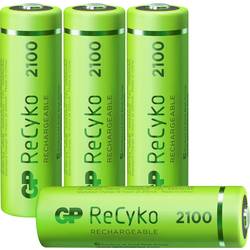 Tužkový akumulátor typu AA Ni-MH GP Batteries ReCyko+ HR06 120210AAHCE-C4, 2100 mAh, 1.2 V, 4 ks
