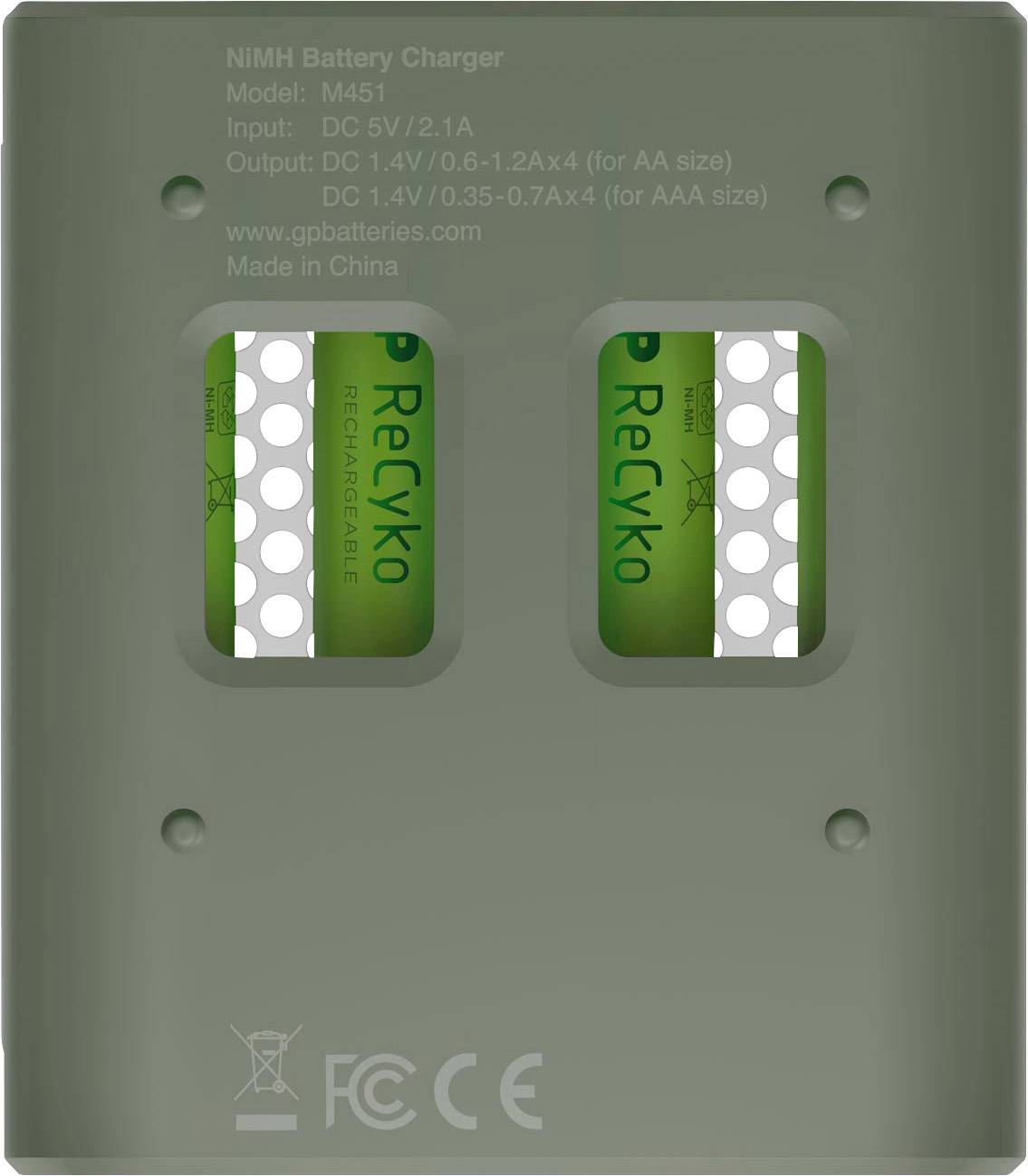 GP GPRCKCHM451U431 Rundzellen-Ladegerät NiMH Micro (AAA), Mignon (AA)-2