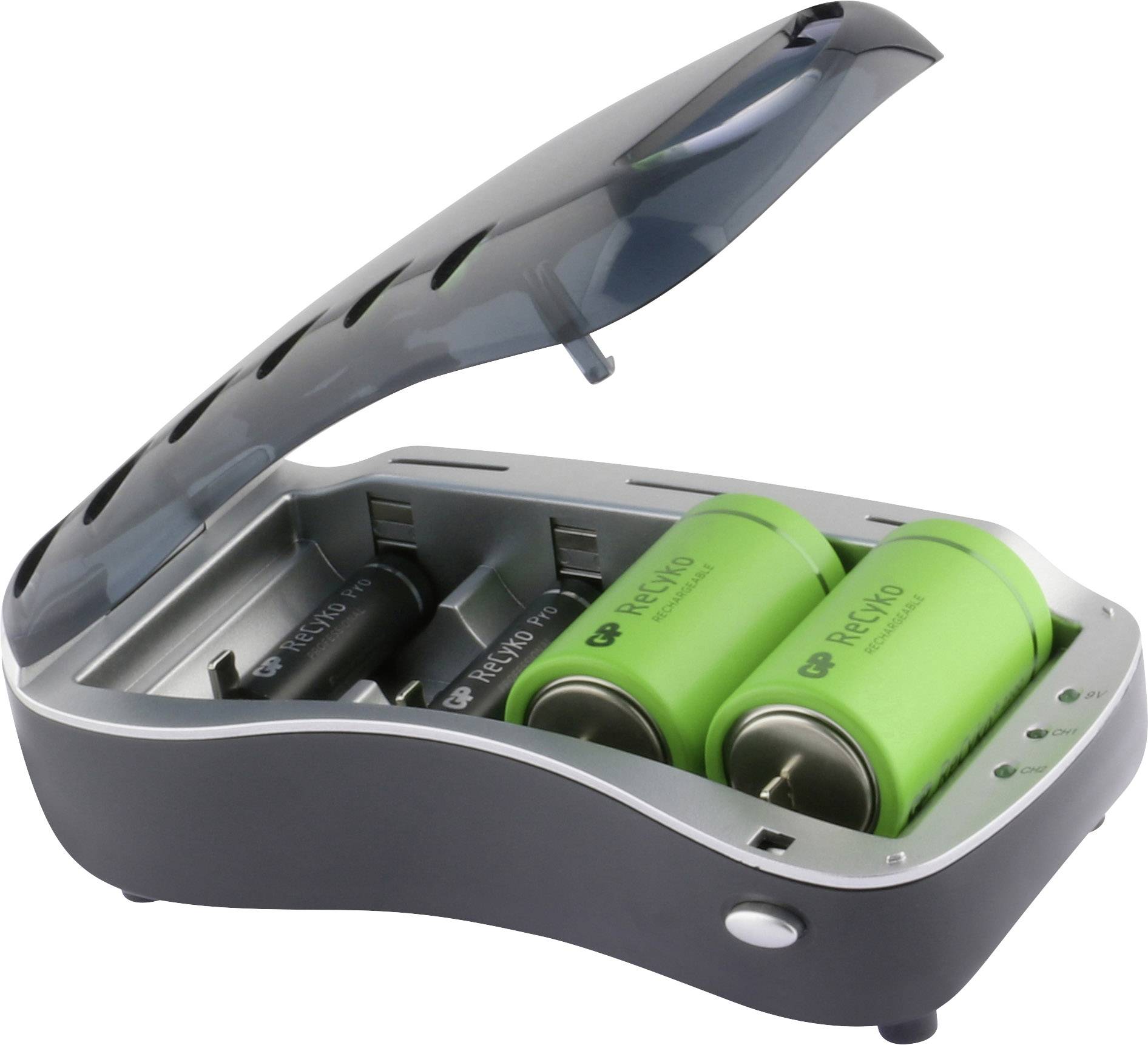 Gp Batteries Universal Rundzellen Ladegerat Nimh Micro a Mignon Baby C Mono D 9 V Block Kaufen